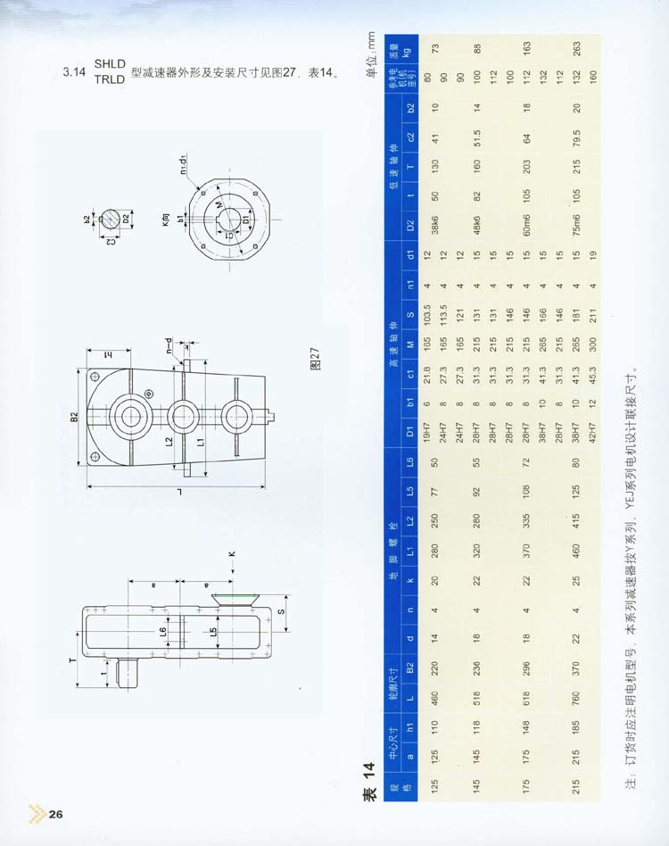 三環(huán)減速機外形尺寸