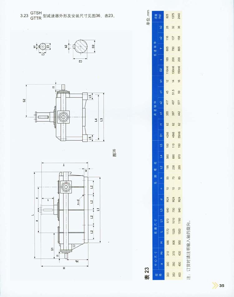 三環(huán)減速機外形尺寸