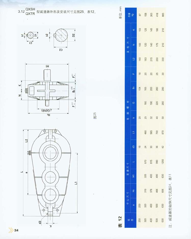 三環(huán)減速機外形尺寸