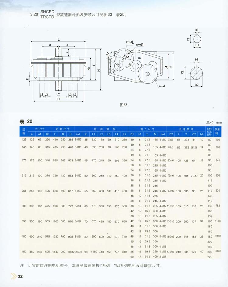 三環(huán)減速機外形尺寸